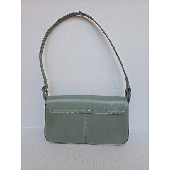 Fossil 1954 Leather Baguette Small Shoulder Bag Seafoam Green Magnetic Purse - Picture 2 of 15